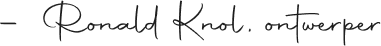 Handtekening van Ronald Knol