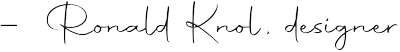 Signature of Ronald Knol