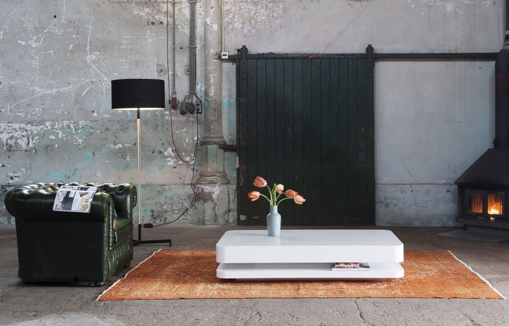 Salontafel in hoogglans wit