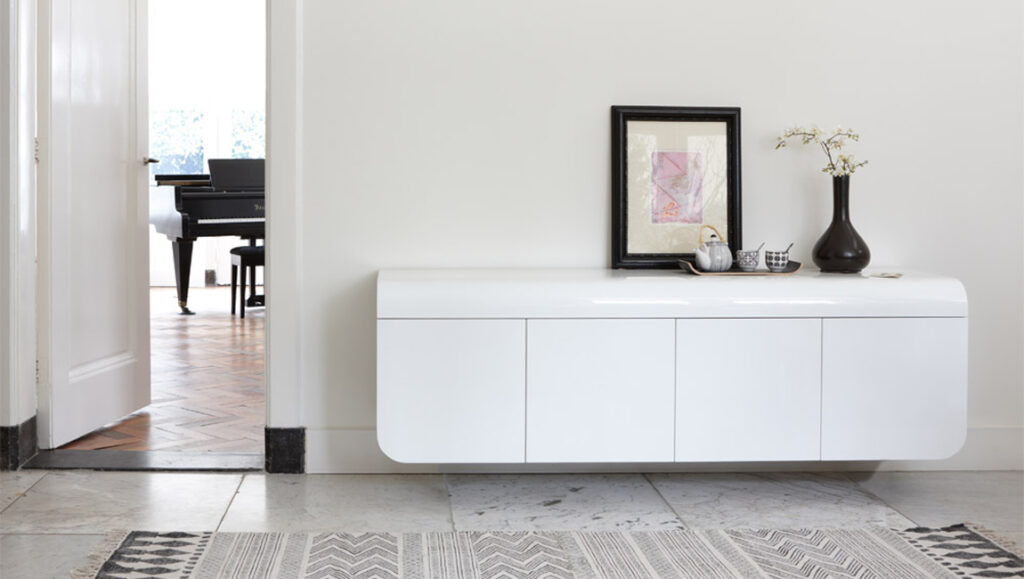 Design dressoir hoogglans wit