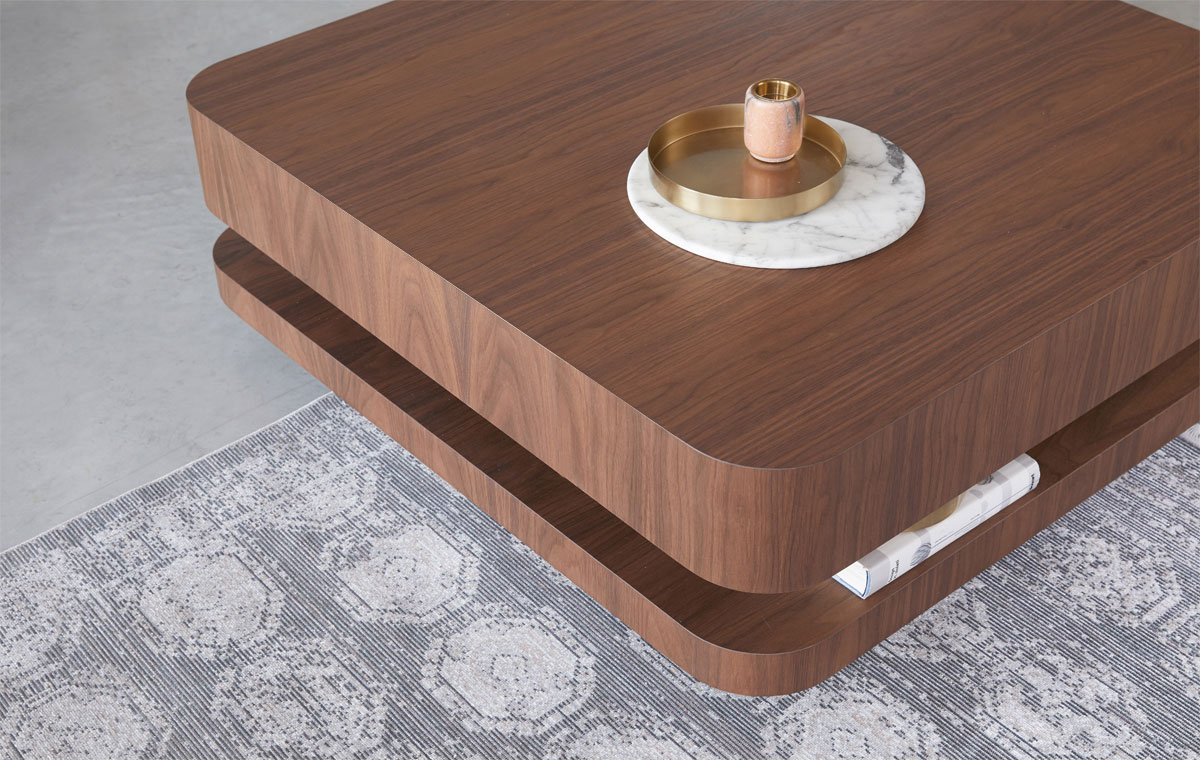 salontafel in notenhout