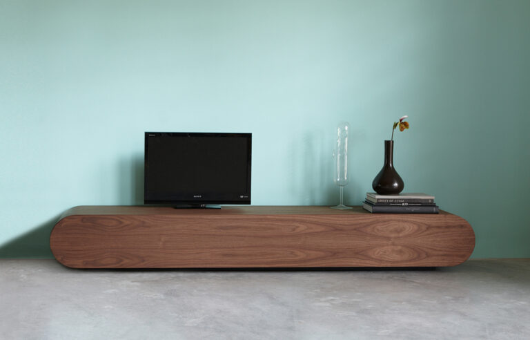 Media unit in walnut.