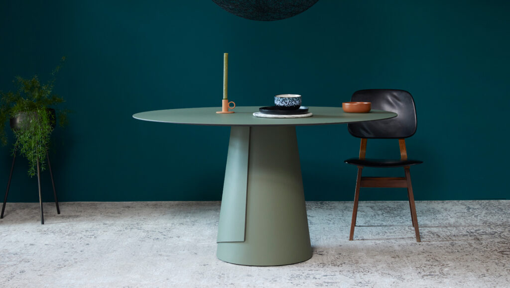 Ronde eettafel groen