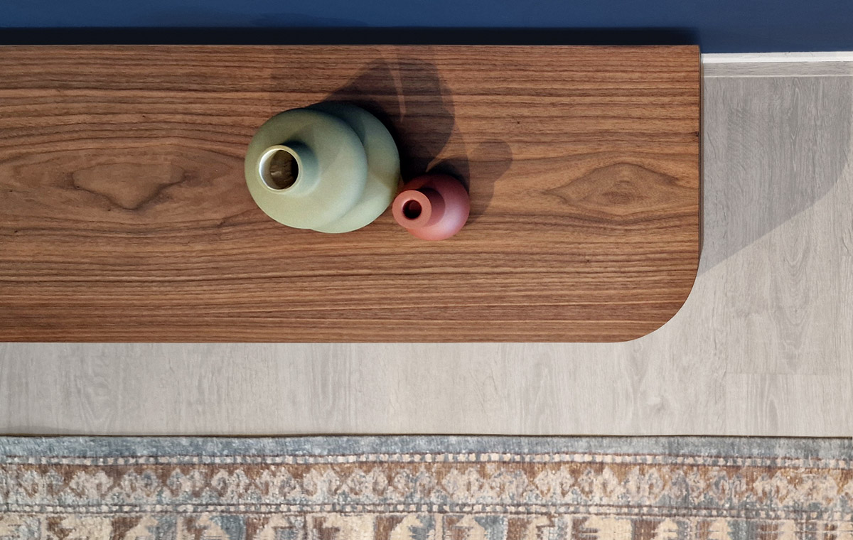 Bovenblad TV-kast in notenhout