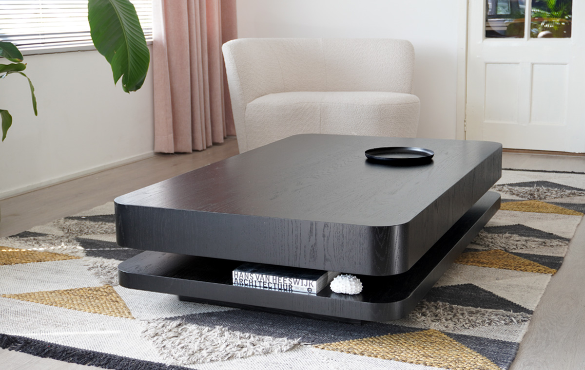 zwarte salontafel